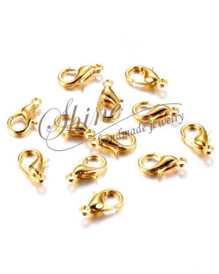 Inchizatoare lobster aurie, 12x6mm