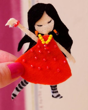 Brosa- Papusica Red Dress- The  Dancer