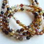 Agate maron - degrade sfere mici fatetate sir aprox 17.50 cm - fara inchizatoare
