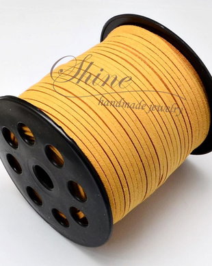 Snur Suede portocaliu,3.0x1.4mm