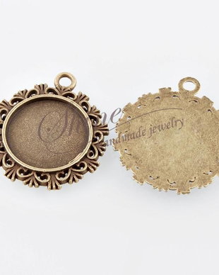 Baza cabochon bronz, 20mm interior