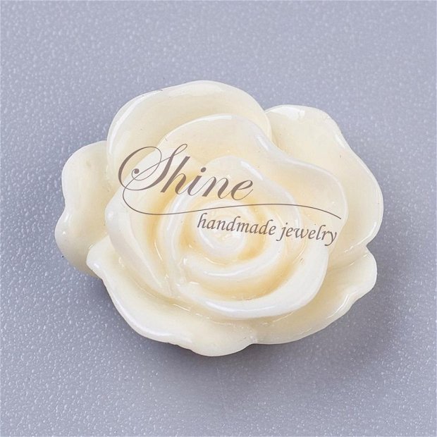 Cabochon floare ivory, 13mm