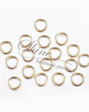 Zale otel inoxidabil auriu, 6x0.8mm