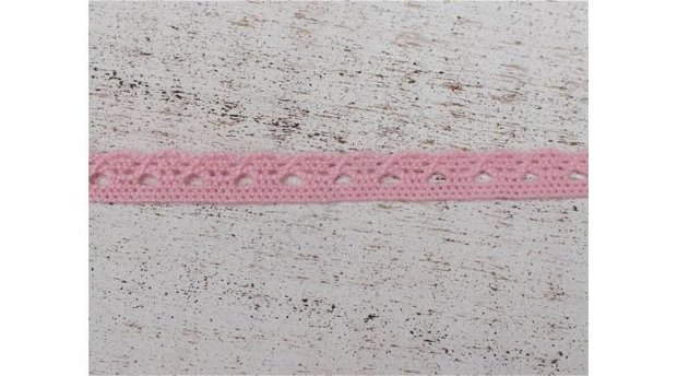 Dantela  roz Pompadour- 1m/1cm- 0094