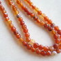Agate carneol - degrade sfere mici fatetate sir aprox 18.50 cm - fara inchizatoare