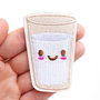 Patch - KAWAII - PAHAR CU LAPTE  - [iron on] - 1buc