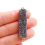 Agat druzy cu  margini electroplacate aur - L61