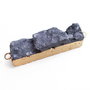Agat druzy cu  margini electroplacate aur - L61
