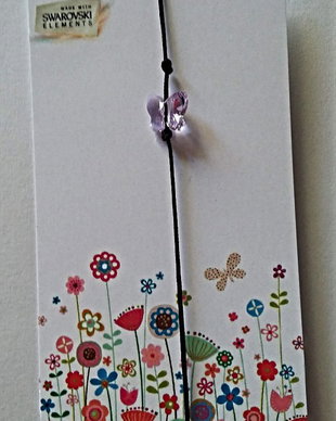 Bratara snur si fluture Swarovski 8mm