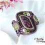 "Deep Purple" - Bratara bead-embroidery