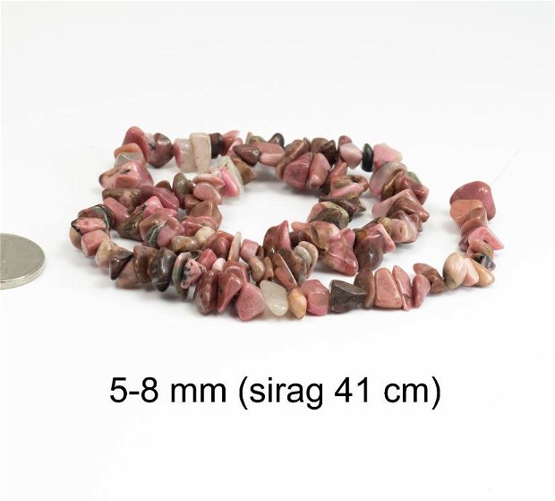 Sirag Rodonit natural, chipsuri, 5-8 mm, CH08