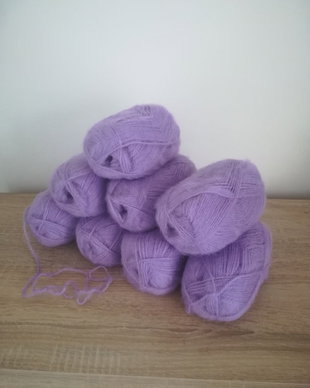 Fir de tricotat croșetat mov liliac acril