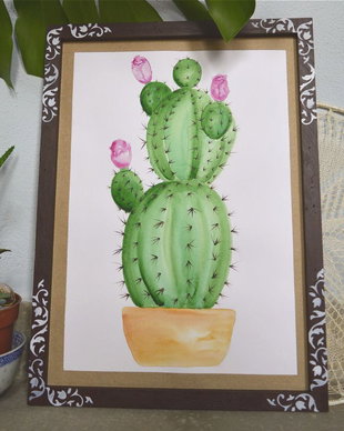 Ilustratie acuarela inramata