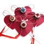 Set , patru martisoare cu broderie manuala cod SM4141