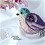 "Birdie" - Brosa bead-embroidery
