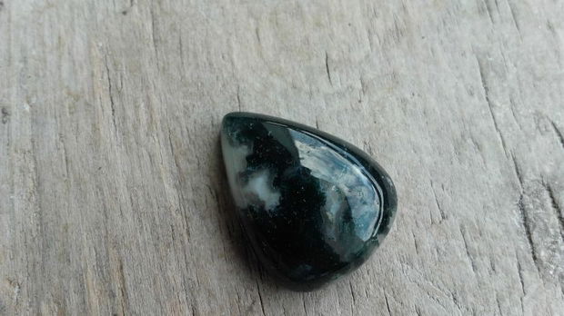 Cabochon agata moss, 22x17 mm