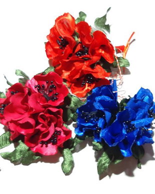 Buchetele de flori maci/Martisoare din flori textile/Brose cu maci