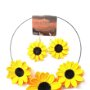Set cercei si colier Floarea Soarelui dubla   Sunflower