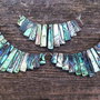 Set pandantive paua abalone (13buc), baza colier 70x30mm GSLAK 564