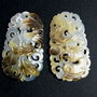 K0676 - (SET) Pandantive / charms, sidef sculptat, dragon, pasarea phoenix, 38x21x3mm REZERVAT VYO.