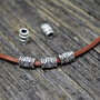 Distantiere ,margele metalice gravate 7x5mm Ø 3mm   SALAK 602