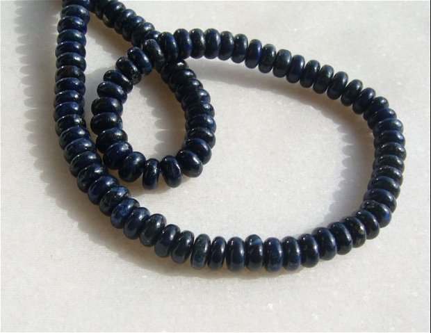 Lapis lazuli grad A rondele aprox 6x3 mm