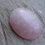 Cabochon cuart roz, 40x30 mm