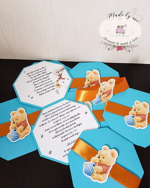 invitatie winnie the pooh fagure