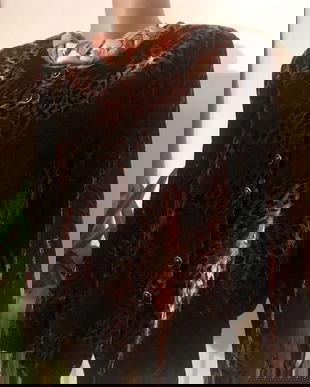 Sacou/bluza Leopard, catifea matasoasa