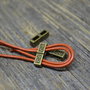 Slider dublu, motiv grecesc 15x5x4mm Ø 5x2mm BZLAK 161