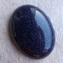 Cabochon blue goldstone, 40x30 mm