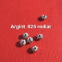 Disc ondulat din argint .925 rodiat aprox 3x4.5 mm