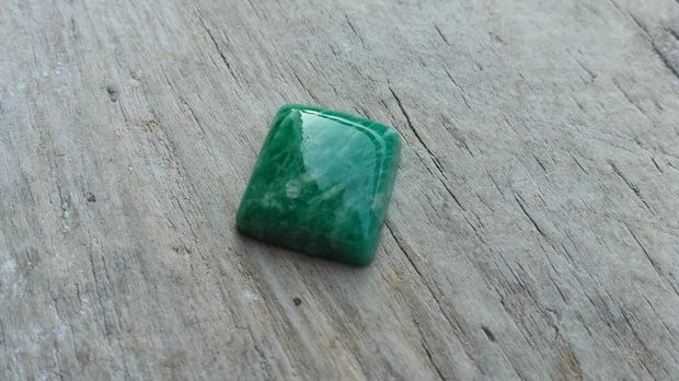 Cabochon amazonit rusesc, 14x14 mm