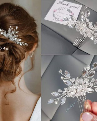 Accesoriu par mireasa Antonia, Accesoriu cu cristale și pietricele