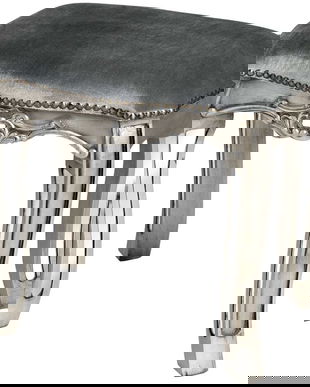 Scaun din lemn masiv argintiu