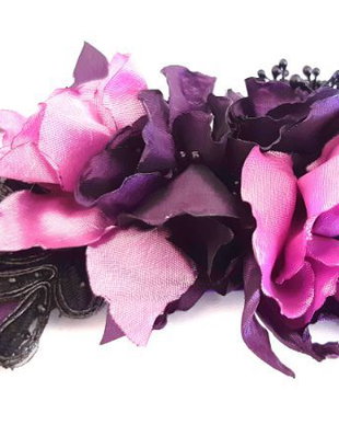 Brosa/Aplicatie pentru rochie/Flori textile