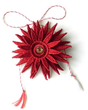 Martisor floare rosie 3D