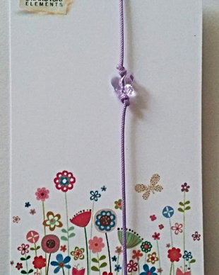 Bratara snur si fluture Swarovski 6mm Violet