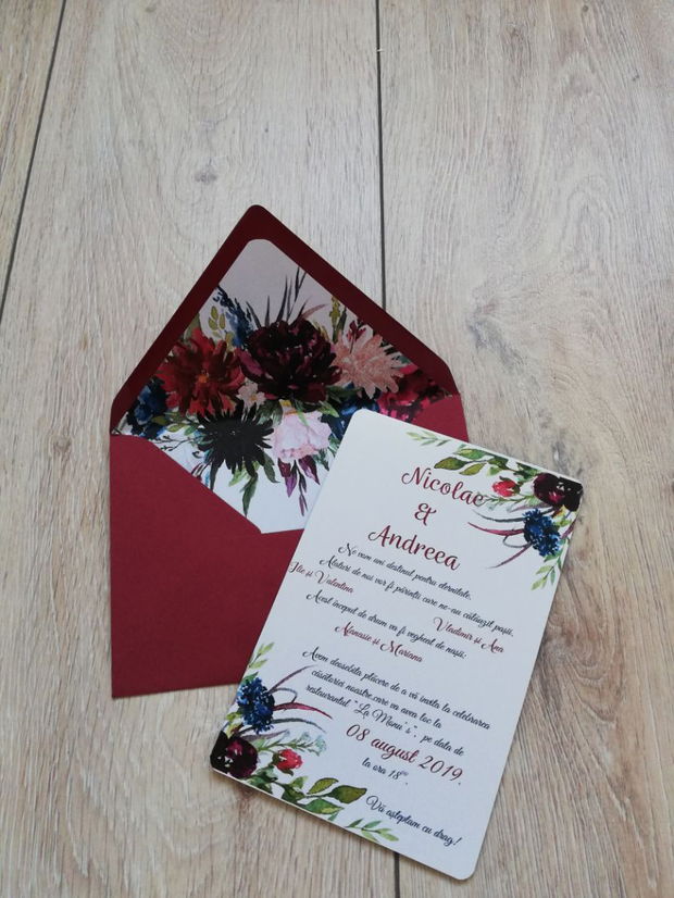 Invitatie Burgundy