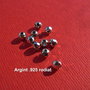 Sfera medie fatetata din argint .925 rodiat de diametru aprox 4 mm