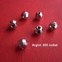 Sfera mare fatetata din argint .925 rodiat de diametru aprox 6 mm