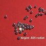 Sfera mica fatetata din argint .925 rodiat de diametru aprox 3 mm