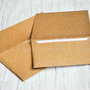 Set 10 pliculete hartie kraft, cu card blanc