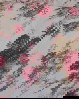 Set 2 draperii cu trandafiri