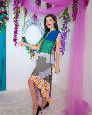 Rochie , sarafan, croset,jerse, primavara colorata