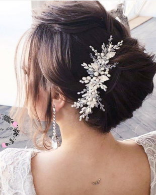 *Chyntya -Accesoriu elegant cu perle, pietricele, cristale și frunzulițe