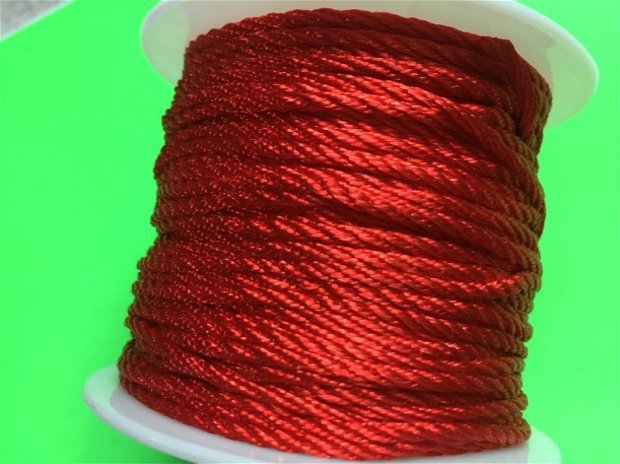50m Snur roșu (2 mm) răsucit