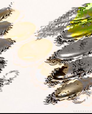 K0759 - Bratara, magnetit si pirita, placata cu argint, 17,5-20cm REZERVAT