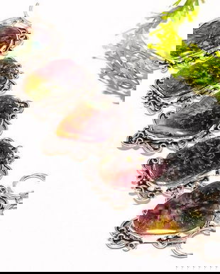 K0760 - Bratara, cuart solar druzy, placata cu argint, 17,5-20cm REZERVAT