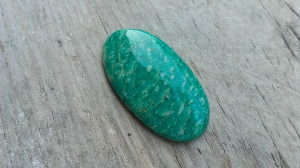 Cabochon amazonit rusesc, 35x20 mm